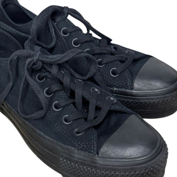 CONVERSE Solid Black Chuck Taylor All Star Lift Sneaker SZ 8 - Picture 8 of 10